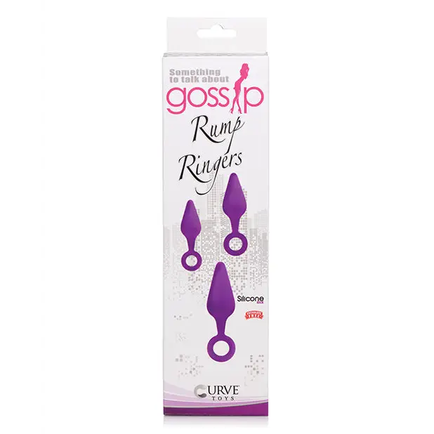 Curve Toys Gossip Rump Ringers - Violet - Anal Products