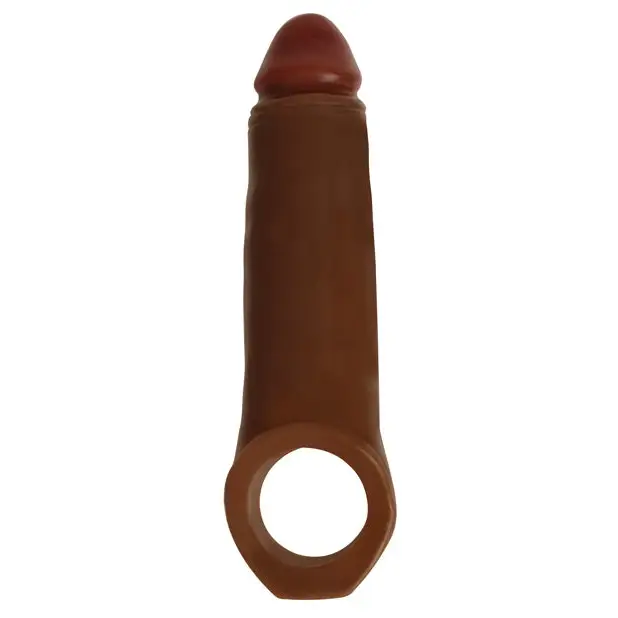 Curve Toys Jock Enhancer 2’’ Extender w/Ball Strap - Chocolate - Penis Enhancement