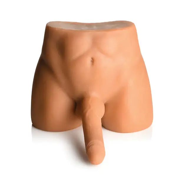 Curve Toys Jock Male Masturbator w/Thrusting Dildo - Dolls & Masturbators