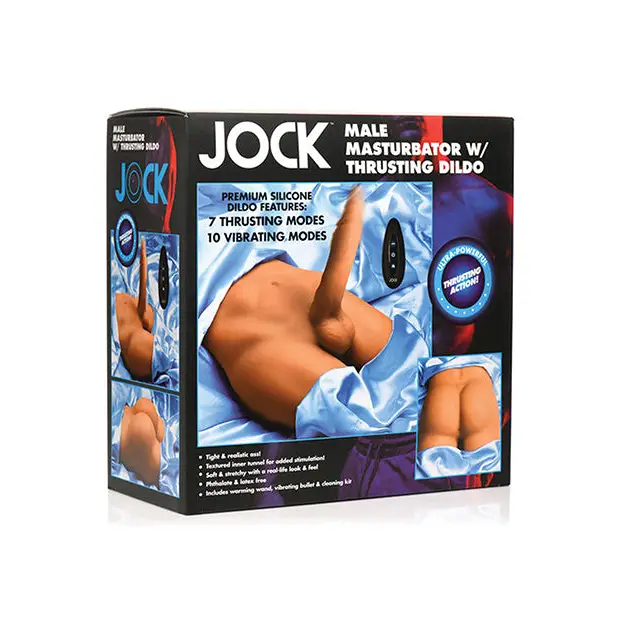 Curve Toys Jock Male Masturbator w/Thrusting Dildo - Dolls & Masturbators