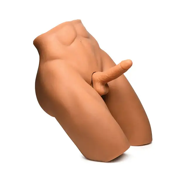 Curve Toys Jock Poseable Torso w/Thrusting Dildo - Drop Ship Only - Dolls & Masturbators