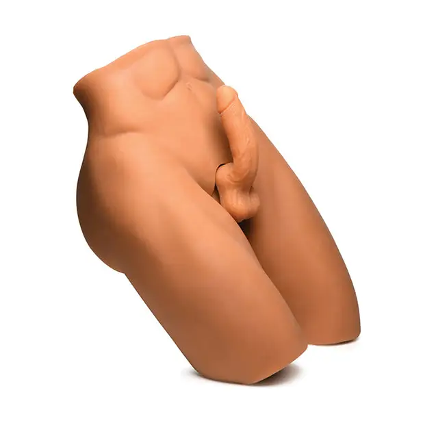 Curve Toys Jock Poseable Torso w/Thrusting Dildo - Drop Ship Only - Dolls & Masturbators
