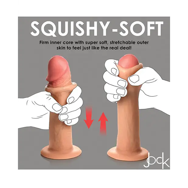Curve Toys Jock Real Skin Silicone 8’’ Dildo - Dongs & Dildos