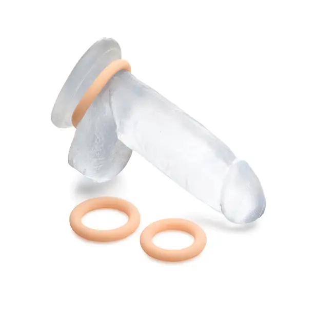Curve Toys Jock Silicone Cock Ring Set of 3 - Light - Penis Enhancement
