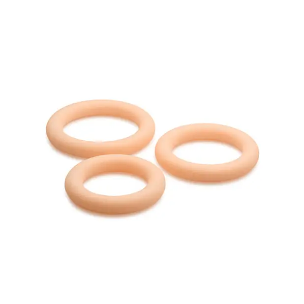 Curve Toys Jock Silicone Cock Ring Set of 3 - Light - Penis Enhancement
