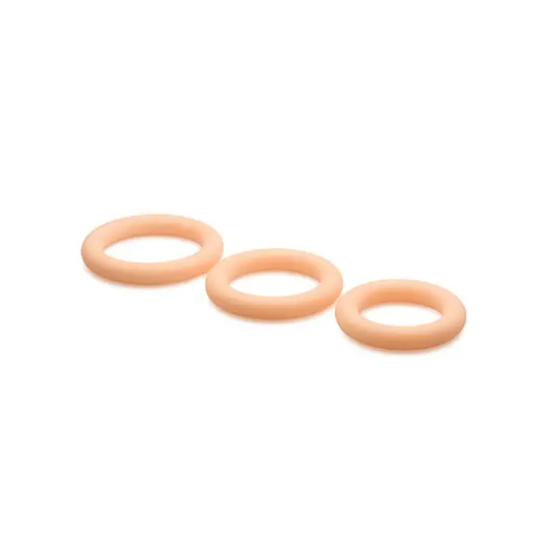 Curve Toys Jock Silicone Cock Ring Set of 3 - Light - Penis Enhancement