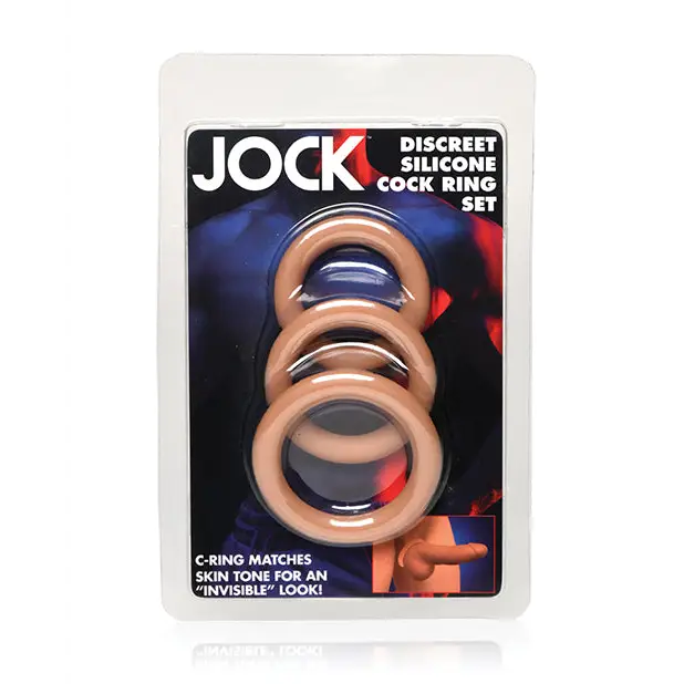 Curve Toys Jock Silicone Cock Ring Set of 3 - Medium - Penis Enhancement