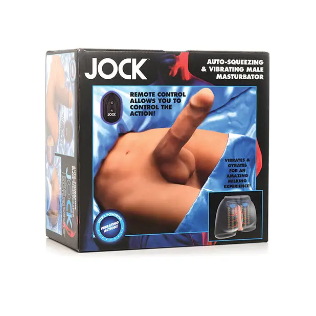 Curve Toys Jock Vibrating & Squeezing Male Masturbator w/Poseable Dildo - Dolls & Masturbators