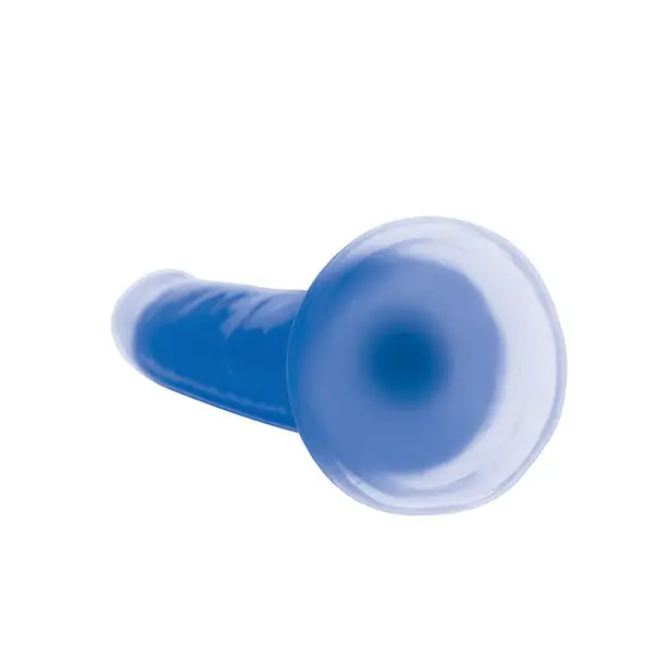 Curve Toys Lollicock 7’’ Glow In The Dark Silicone Dildo - Blue - Dongs & Dildos