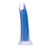 Curve Toys Lollicock 7’’ Glow In The Dark Silicone Dildo - Blue - Dongs & Dildos