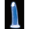 Curve Toys Lollicock 7’’ Glow In The Dark Silicone Dildo - Blue - Dongs & Dildos