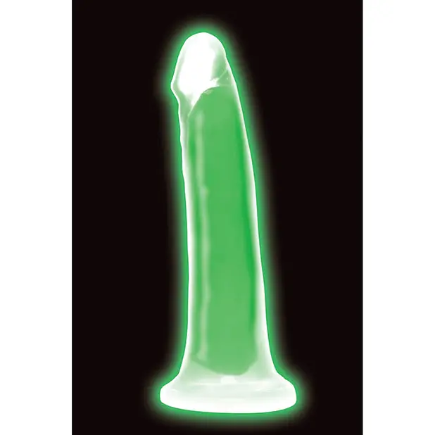Curve Toys Lollicock 7’’ Glow In The Dark Silicone Dildo - Green - Dongs & Dildos