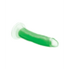 Curve Toys Lollicock 7’’ Glow In The Dark Silicone Dildo - Green - Dongs & Dildos