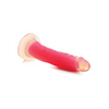 Curve Toys Lollicock 7’’ Glow In The Dark Silicone Dildo - Pink - Dongs & Dildos
