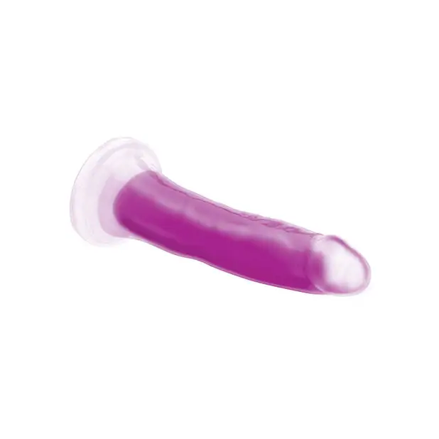 Curve Toys Lollicock 7’’ Glow In The Dark Silicone Dildo - Purple - Dongs & Dildos