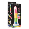 Curve Toys Lollicock 7’’ Glow In The Dark Silicone Dildo - Rainbow - Dongs & Dildos