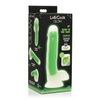 Curve Toys Lollicock 7’’ Glow In The Dark Silicone Dildo w/Balls - Green - Dongs & Dildos