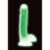 Curve Toys Lollicock 7’’ Glow In The Dark Silicone Dildo w/Balls - Green - Dongs & Dildos