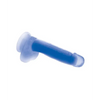Curve Toys Lollicock 7’’ Glow In The Dark Silicone Dildo w/Balls - Blue - Dongs & Dildos