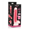 Curve Toys Lollicock 7’’ Glow In The Dark Silicone Dildo w/Balls - Pink - Dongs & Dildos