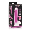 Curve Toys Lollicock 7’’ Glow In The Dark Silicone Dildo w/Balls - Purple - Dongs & Dildos
