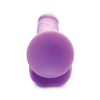 Curve Toys Lollicock 7’’ Silicone Dildo w/Balls - Grape - Dongs & Dildos