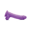 Curve Toys Lollicock 7’’ Silicone Dildo w/Balls - Grape - Dongs & Dildos
