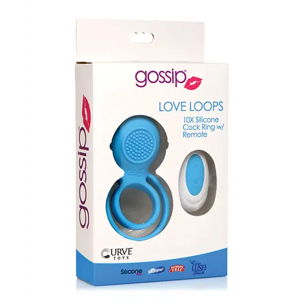 Curve Toys Love Loops Remote Controlled 10X Silicone Cock Ring