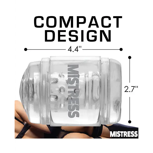 Curve Toys Mistress Double Shot Mini Masturbator - Clear