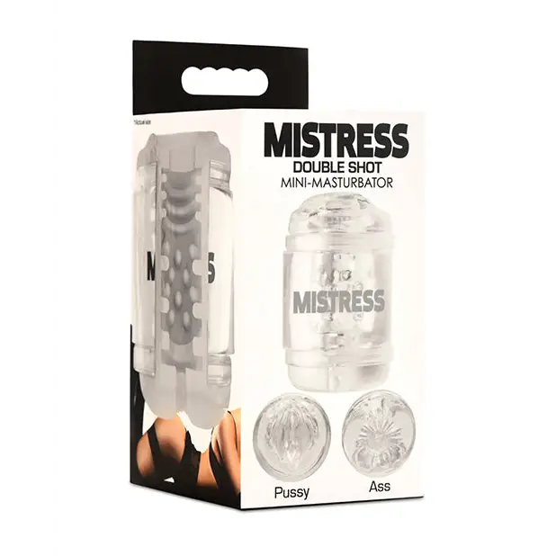 Curve Toys Mistress Double Shot Pussy & Ass Mini Masturbator - Clear