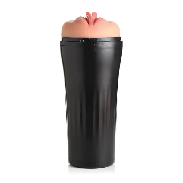 Curve Toys Mistress Vibrating Pussy Masturbator - Tan - Dolls & Masturbators