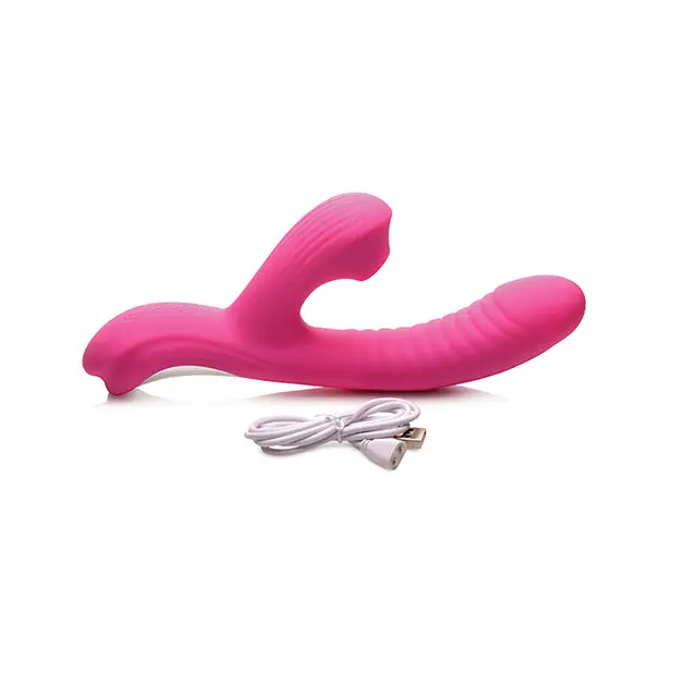 Curve Toys Power Bunnies Come Hither Suction Vibrator - Pink - Vibrators