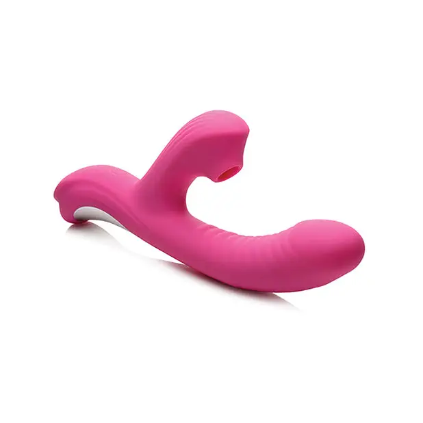 Curve Toys Power Bunnies Come Hither Suction Vibrator - Pink - Vibrators