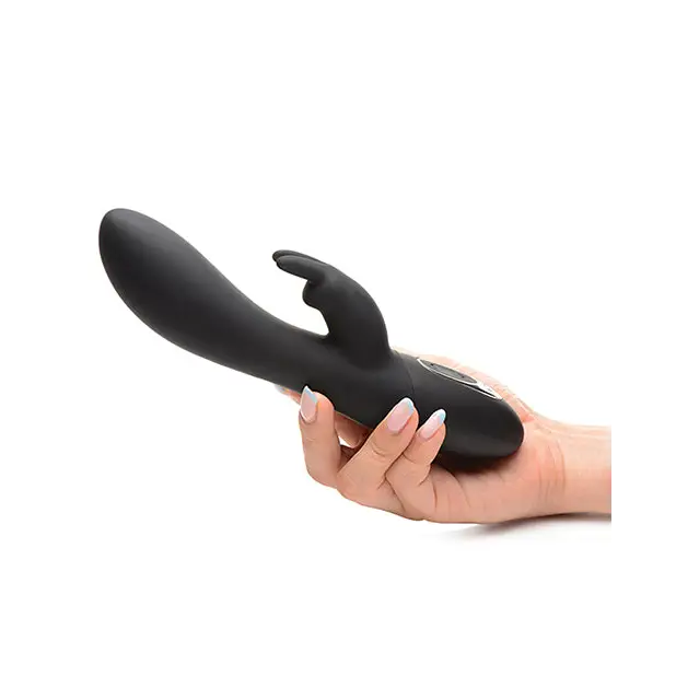 Curve Toys Power Bunnies Dizzy Rotating Vibrator w/Rotating Beads - Black - Vibrators