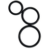 Curve Toys Rooster Set of 3 Control Rings - Black - Penis Enhancement