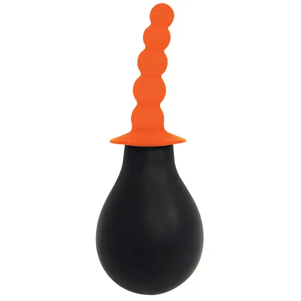 Curve Toys Rooster Tail Cleaner Rippled - Orange - Anal Products