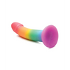 Curve Toys Simply Sweet 6.5’’ Phallic Rainbow Dildo - Dongs & Dildos