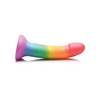 Curve Toys Simply Sweet 6.5’’ Phallic Rainbow Dildo - Dongs & Dildos