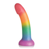 Curve Toys Simply Sweet 6.5’’ Phallic Rainbow Dildo - Dongs & Dildos