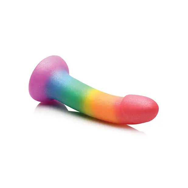 Curve Toys Simply Sweet 6.5’’ Phallic Rainbow Dildo - Dongs & Dildos