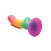 Curve Toys Simply Sweet 6.5’’ Ribbed Rainbow Dildo - Dongs & Dildos