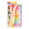 Curve Toys Simply Sweet 6.5’’ Ribbed Rainbow Dildo - Dongs & Dildos