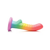 Curve Toys Simply Sweet 6.5’’ Ribbed Rainbow Dildo - Dongs & Dildos