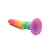 Curve Toys Simply Sweet 6.5’’ Zigzag Rainbow Dildo - Dongs & Dildos