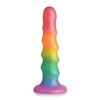 Curve Toys Simply Sweet 6.5’’ Zigzag Rainbow Dildo - Dongs & Dildos