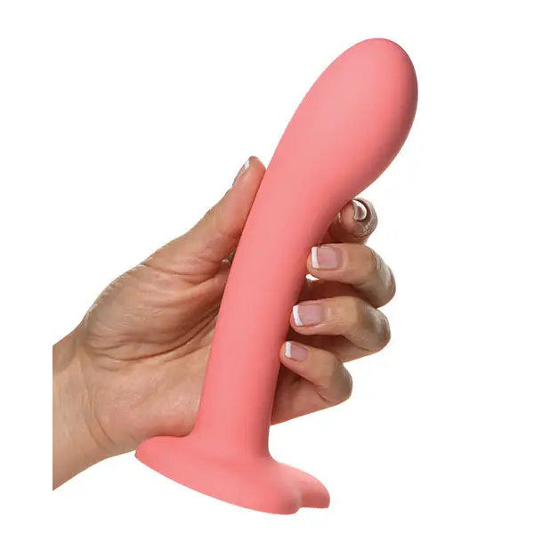 Curve Toys Simply Sweet 7’’ G Spot Silicone Dildo - Pink - Dongs & Dildos