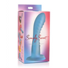 Curve Toys Simply Sweet 7’’ Ribbed Silicone Dildo - Blue - Dongs & Dildos