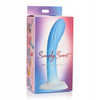 Curve Toys Simply Sweet 7’’ Rippled Silicone Dildo - Blue/White - Dongs & Dildos