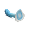 Curve Toys Simply Sweet 7’’ Rippled Silicone Dildo - Blue/White - Dongs & Dildos