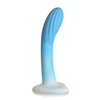 Curve Toys Simply Sweet 7’’ Rippled Silicone Dildo - Blue/White - Dongs & Dildos